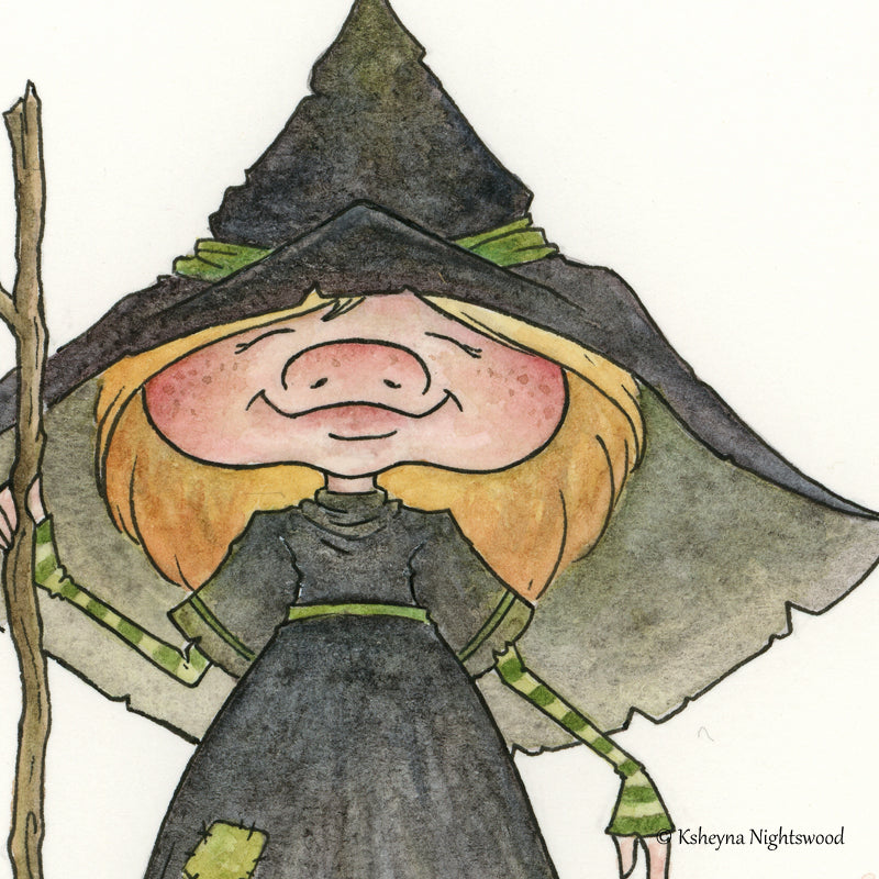 Original Watercolour - Brownie Witch