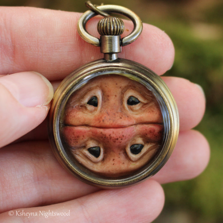 Pocket Watch Brownies Pendant Necklace #I