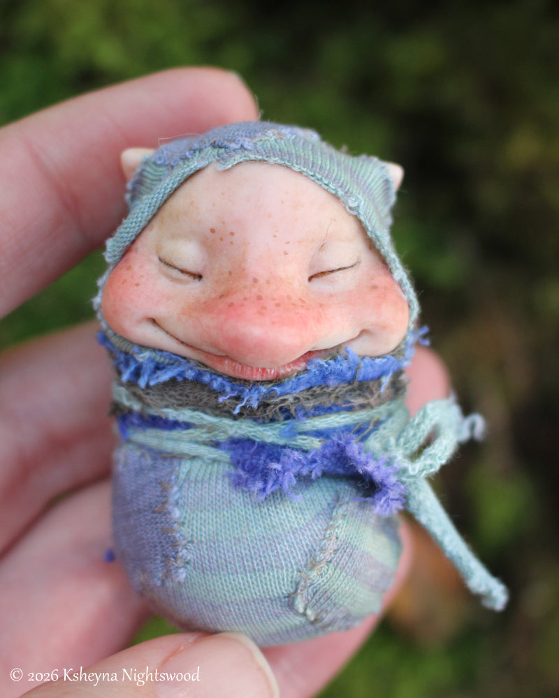 Baby Brownie #G - OOAK Brownie Art Doll