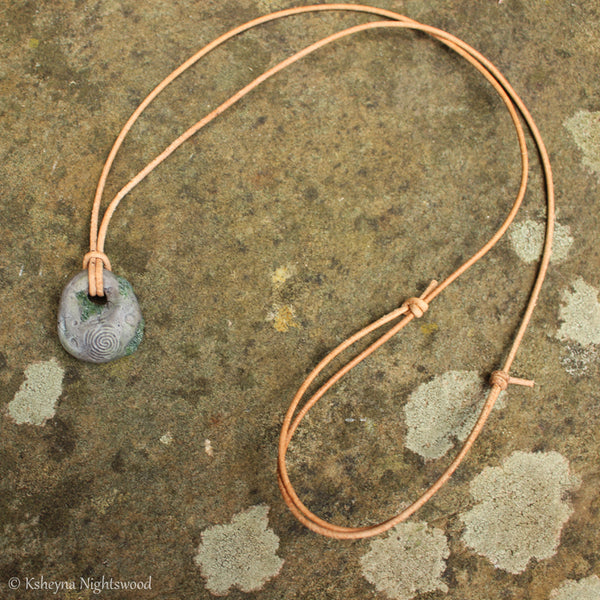 Troll Stone Pendant Necklace #E