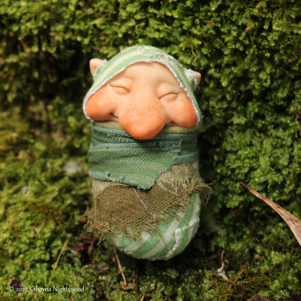 Baby Brownie #E - OOAK Brownie Art Doll