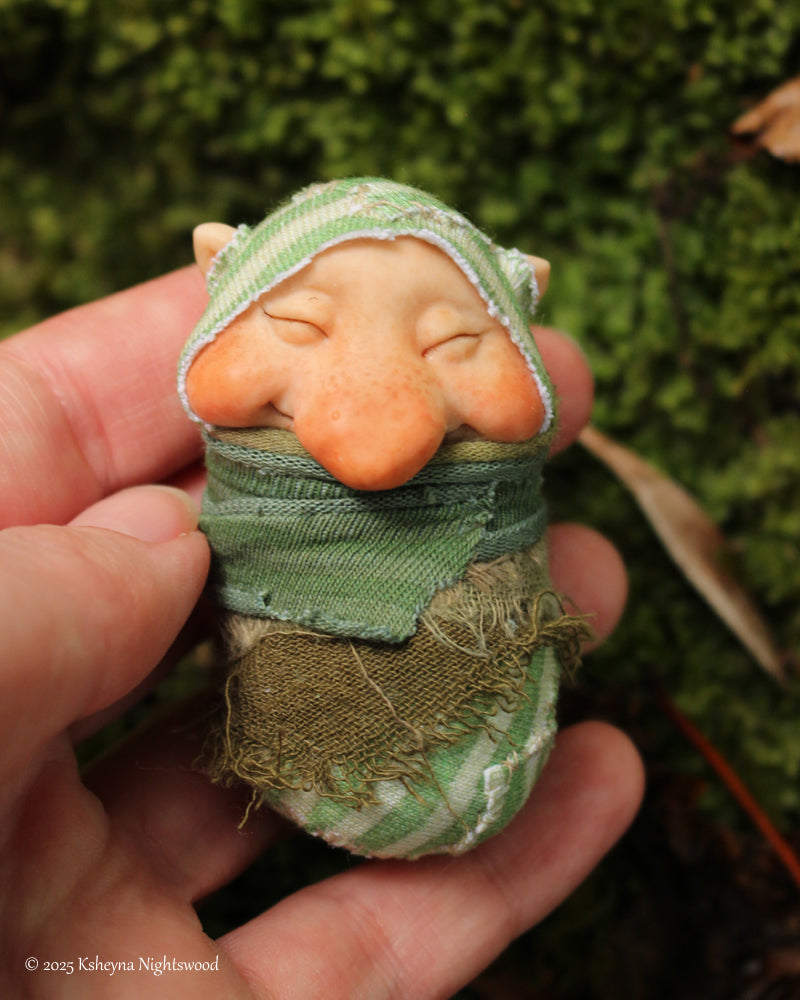 Baby Brownie #E - OOAK Brownie Art Doll