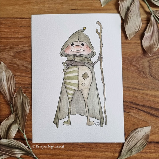 Original Watercolour - Brownie Adventurer