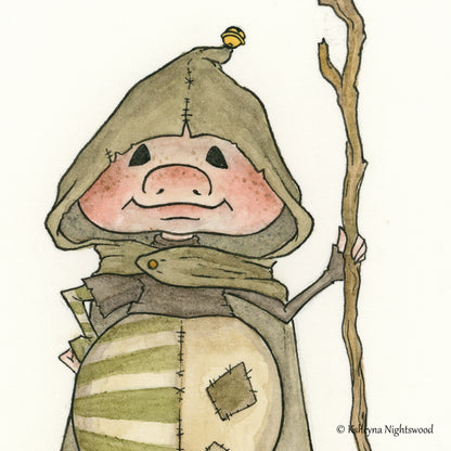 Original Watercolour - Brownie Adventurer