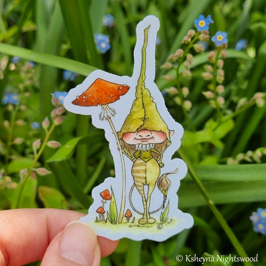Brownie with Mushrooms - Vinyl Sticker