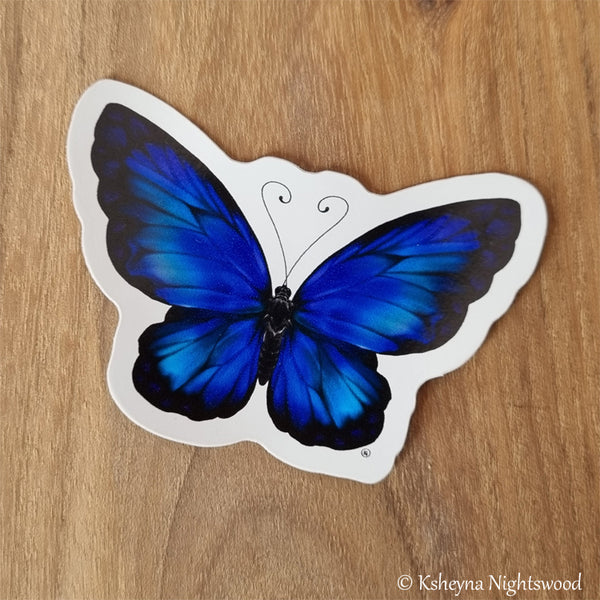 Blue Butterfly - Vinyl Sticker
