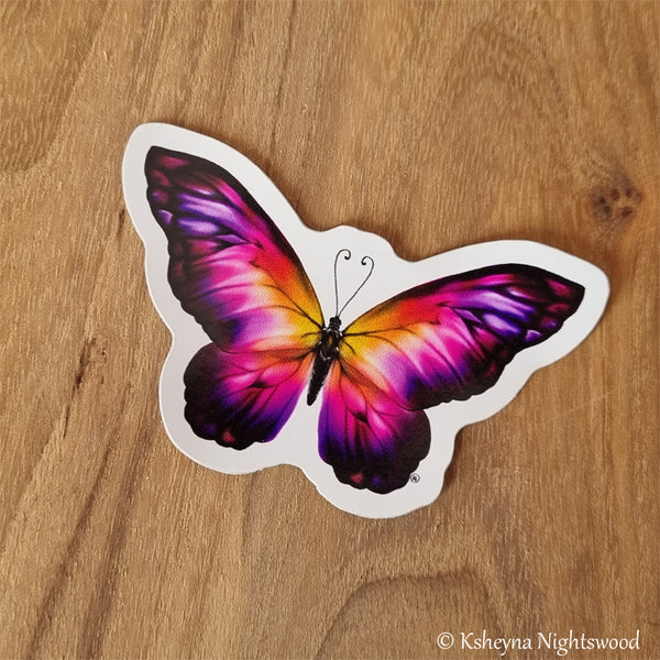 Pink Butterfly - Vinyl Sticker