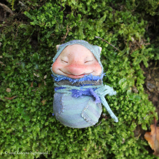 Baby Brownie #G - OOAK Brownie Art Doll