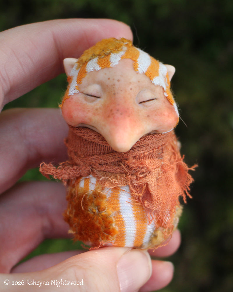 Baby Brownie #I - OOAK Brownie Art Doll