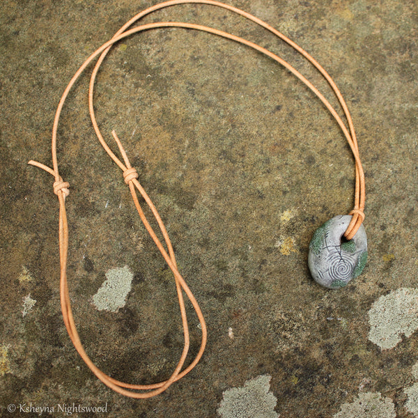 Troll Stone Pendant Necklace #C