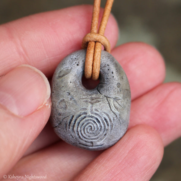 Troll Stone Pendant Necklace #F