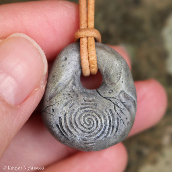 Troll Stone Pendant Necklace #H