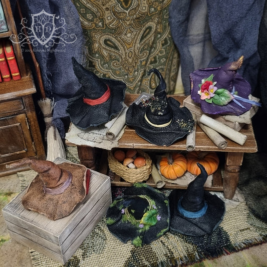 Halloween Leather Witch Hats